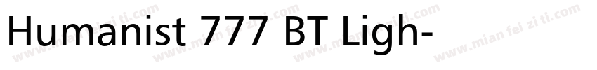 Humanist 777 BT Ligh字体转换